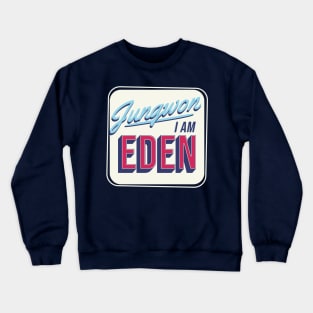 Enhypen Jungwon eden engene typography | Morcaworks Crewneck Sweatshirt